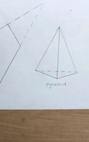 Объёмные рисунки треугольныкарандашом