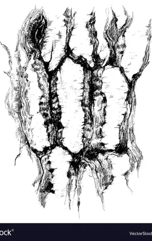 Отпечаток коры дерева
