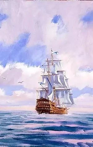 Пейзаж с корабликом