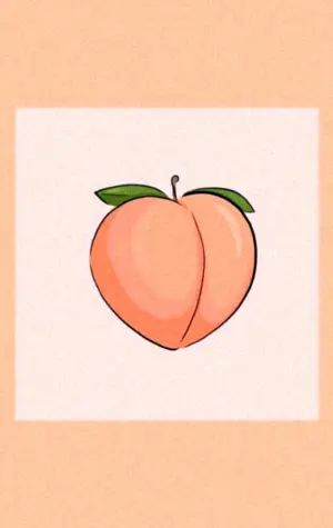 Персик нарисованный