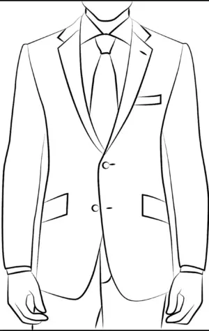 Пиджак нарисованный