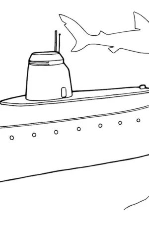 Подводная лодка раскраска