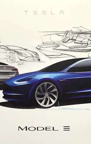 Постер авто Tesla
