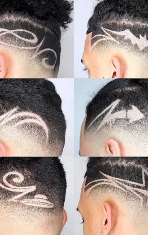 Причёски с рисунком для мужчин
