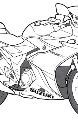Раскраска мотоцикл Kawasaki Ninja 250r
