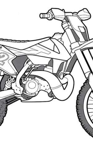 Раскраска мотоцикл КТМ