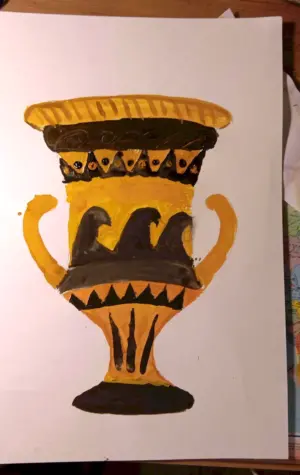Рисование древнегреческой вазы