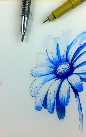 Рисунки акварельными карандашами