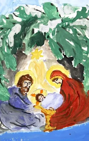 Рисунок на тему Рождество
