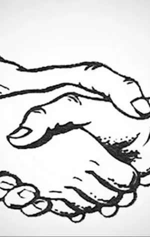 Рукопожатие двумя руками