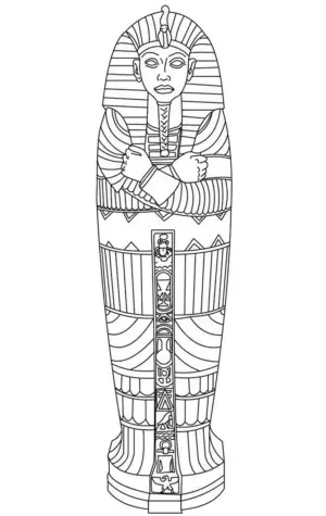 Саркофаг Тутанхамона раскраска