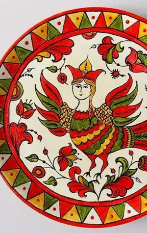 Северодвинская роспись птица Сирин