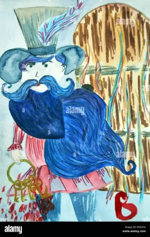 Шарль Перро синяя борода рисунок