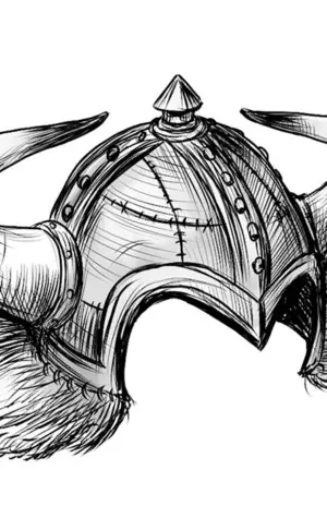 Шлем викинга вид сбоку