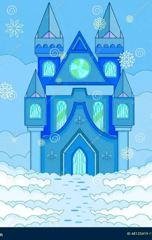 Сказочный дворец в холодных тонах