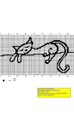 Схема вышивки крестом кошка орнаментом