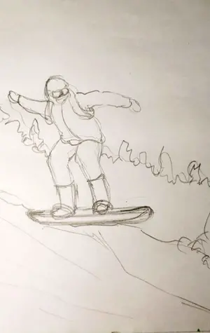 Сноуборд рисунок