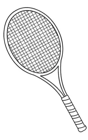 Теннисная ракетка разукрашка