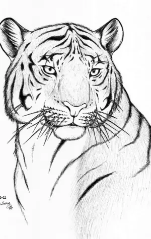 Тигр нарисовать