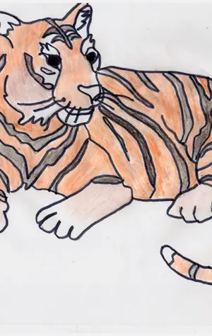 Тигр рисунок легкий