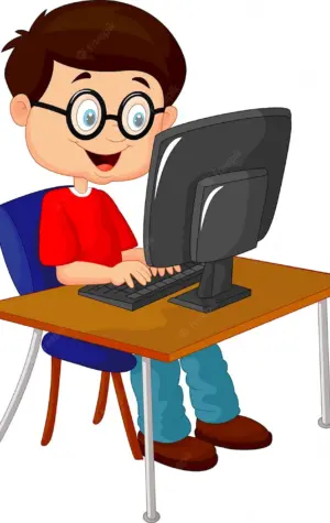 Ученик с ноутбуком