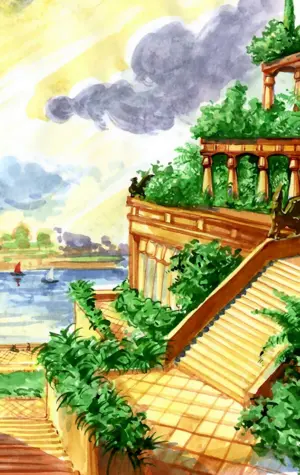 Висячие сады Семирамиды в Вавилоне рисунки
