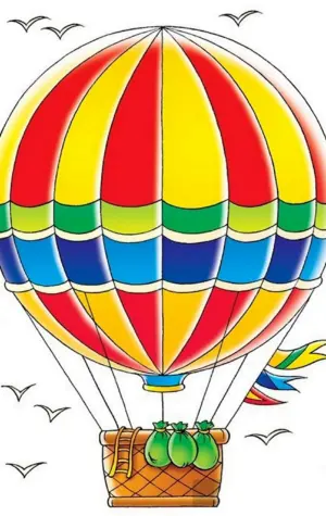 Воздушный шар с корзиной для детей