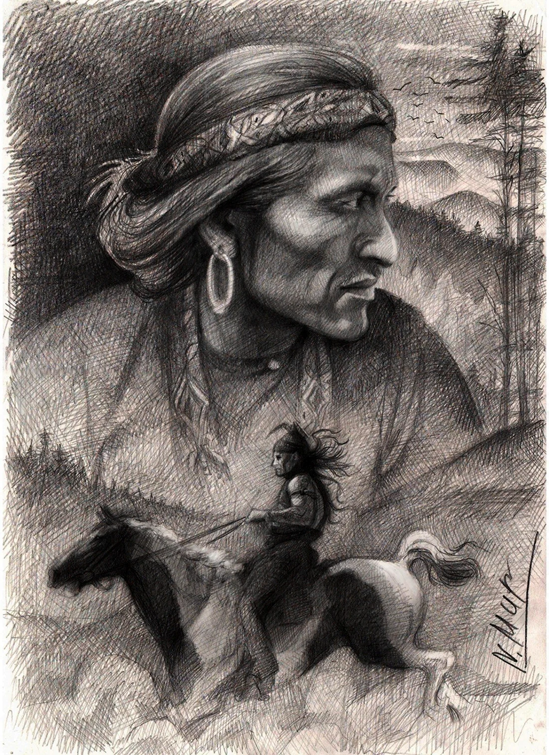 Зарисовки индейцев
