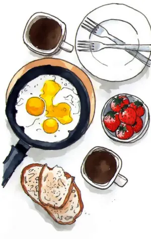 Завтрак рисунок