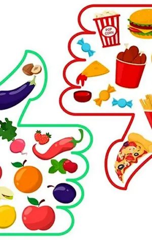 Здоровая и нездоровая еда для детей