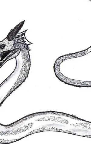 Змея Василиск из Гарри Поттера рисунок