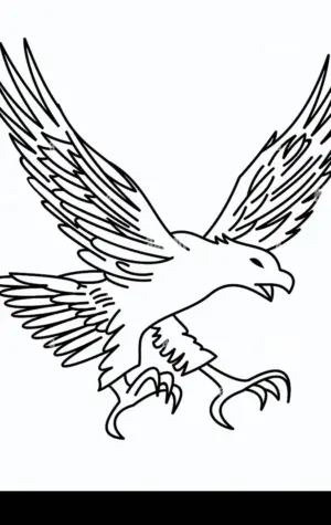 Контурное изображение орла