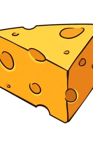 Кусок сыра мультяшный