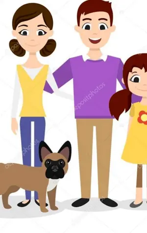 Семья 3 человека и собака