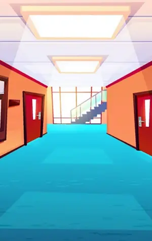 Школьный коридор мульт